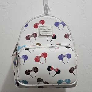 🌟Disney Loungefly HTF White Minnie Ears Headband Backpack Bag - NWOT🌟